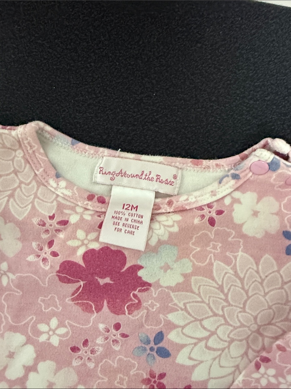 Ring Around the Rosie Pink Floral Long-Sleeve Top Y2K - Picture 2 of 2